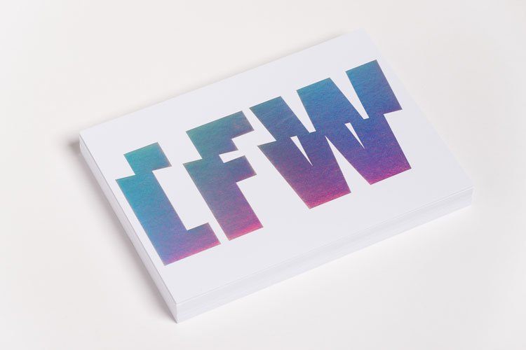 Design_Week's tweet photo. Pentagram partners Luke Powell and Jody Hudson-Powell have designed a slash-based identity for London Fashion Week: https://t.co/6NbpRkSD0N https://t.co/TtG8TGMXNn