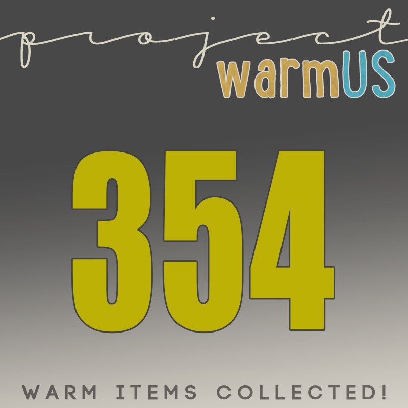 projectwarmus's tweet photo. We still need a lot of warm items! New or gently used, we need coats, blankets, socks, knit hats, scarves, gloves, and shoes. Thanks! https://t.co/9eYoSlvRtp