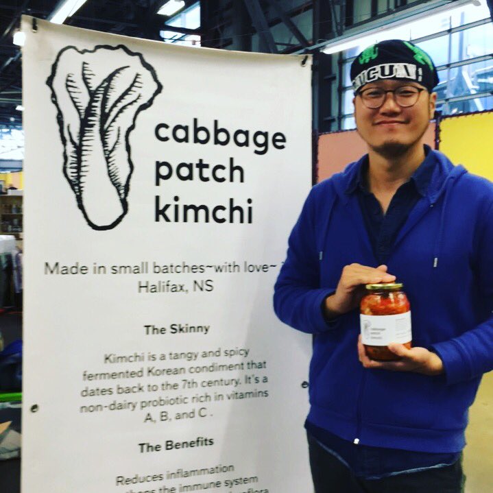 KimchiHFX's tweet photo. Come down to @hfxseaportmrkt and meet our newest team member Eung Sub! 🤗He has all the goods, including 1 litre jars of #kimchi.
#teamkimchi https://t.co/oZfVPCIxDl