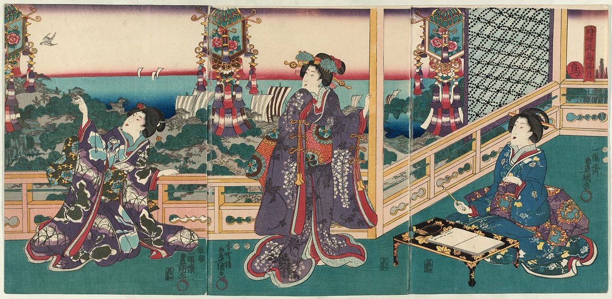 浮世絵師の評価として、歌川国貞は「出藍」と呼ばれ、師匠の歌川豊国を超えた浮世絵師と評価されていました。