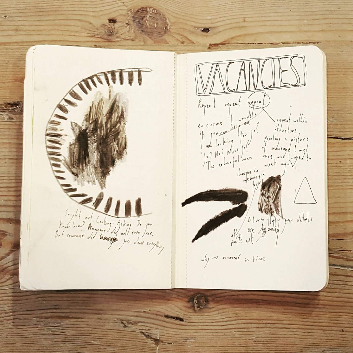 Open sketchbook.
