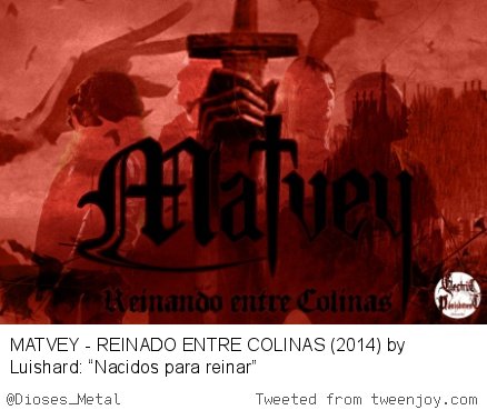 Dioses_Metal's tweet photo. https://t.co/MedrZIyRrM #CriticasDDM #Matvey #ReinadoEntreColinas #Luishard https://t.co/t4lnh0gllE