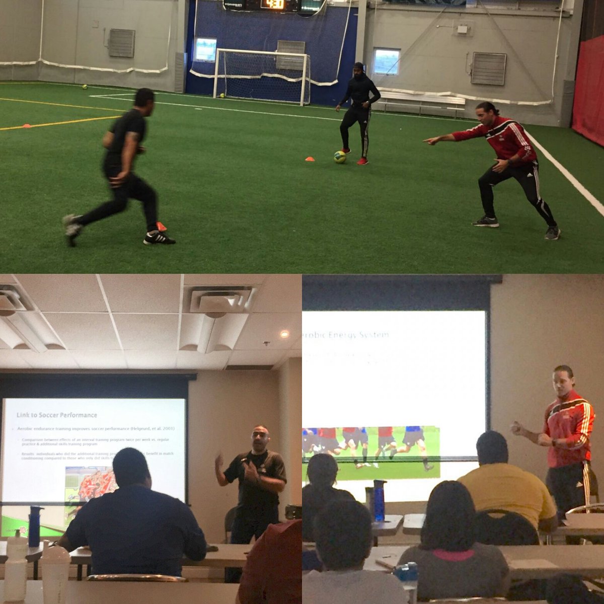 soccerfitinc's tweet photo. Highlights from Day 2 of the Soccer Fitness Trainer's Course - in-class and on-field coach education at its finest! #Gols https://t.co/dFCf3YRRnt