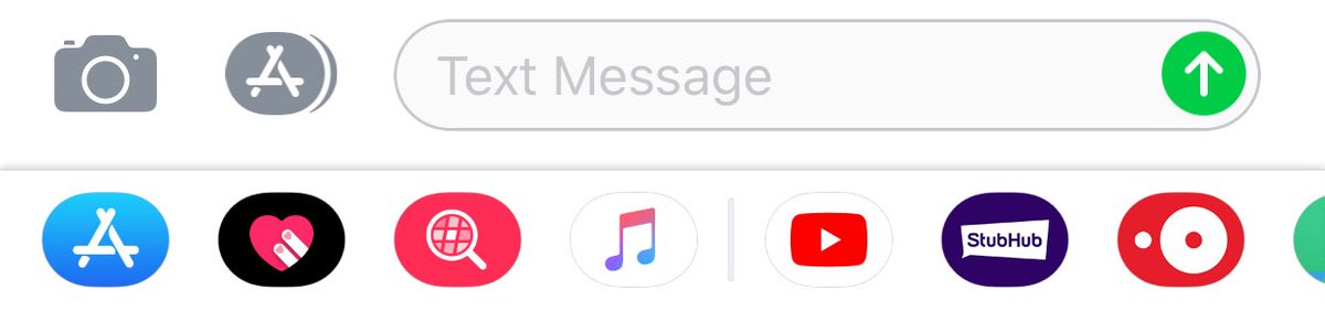 Brit__Thomas's tweet photo. @AppleSupport is there anyway to get rid of all of these icons on the message app?? They’re super annoying and unnecessary https://t.co/4HIYTJQscF