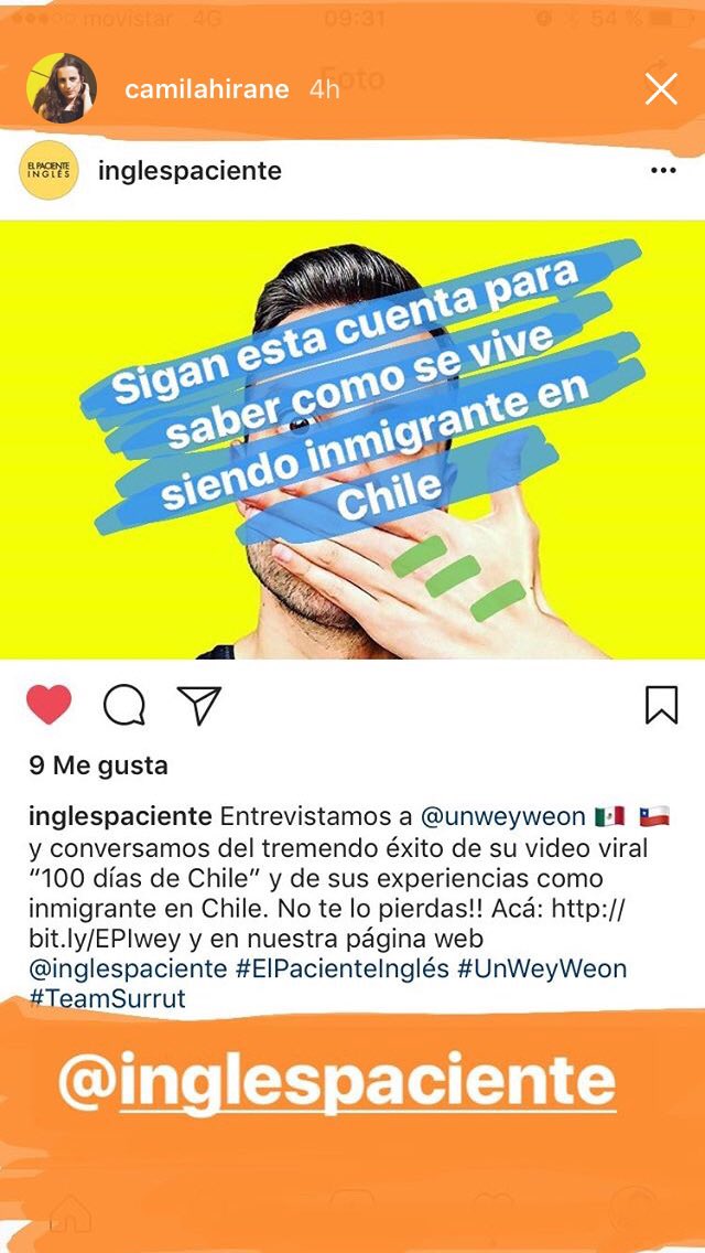 ¡Gracias <a href="/CamilaHirane/">Camila Hirane</a> por recomendar nuestra cuenta <a href="/inglespaciente/">El Paciente Inglés</a>! Más info en nuestra web: elpacienteingles.org