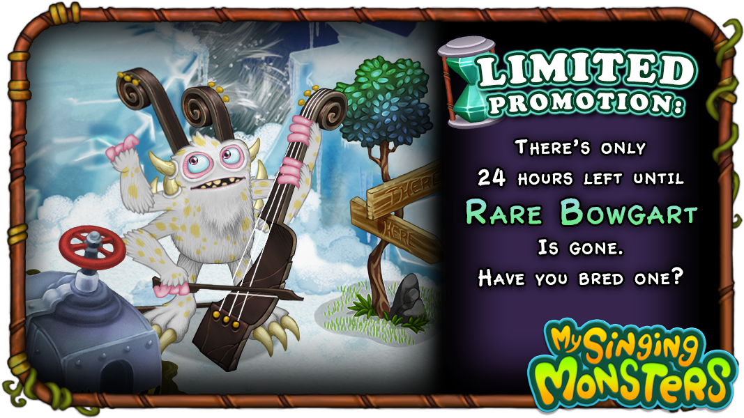 Only 24 hours left to breed a Rare Bowgart! Have you bred yours yet?  https://t.co/9Y5QJBLC4V
