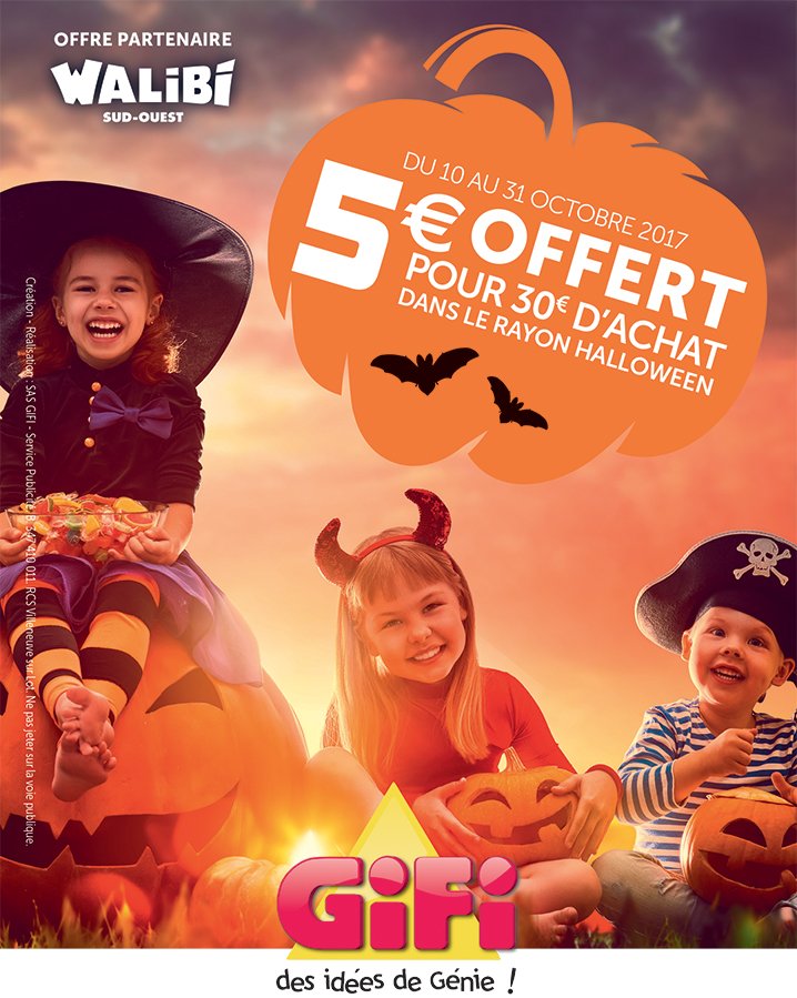 Walibi_SudOuest's tweet photo. @Walibi_SudOuest s'associe avec #Gifi pour que vos #déguisements soient plus #terrifiants les uns que les autres ! #Walloween #frissons https://t.co/zURuQrSc5b