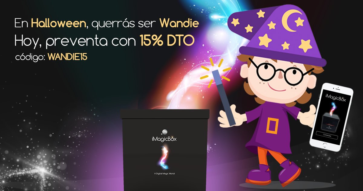 NabumbuToys's tweet photo. ¡Oferta PRE-Venta #iMagicBox!
Hoy, 15%DTO con el código WANDIE15

Utilízalo ya en https://t.co/SOCjkhOJYg #magia #juguetes https://t.co/lUsfGMILBZ
