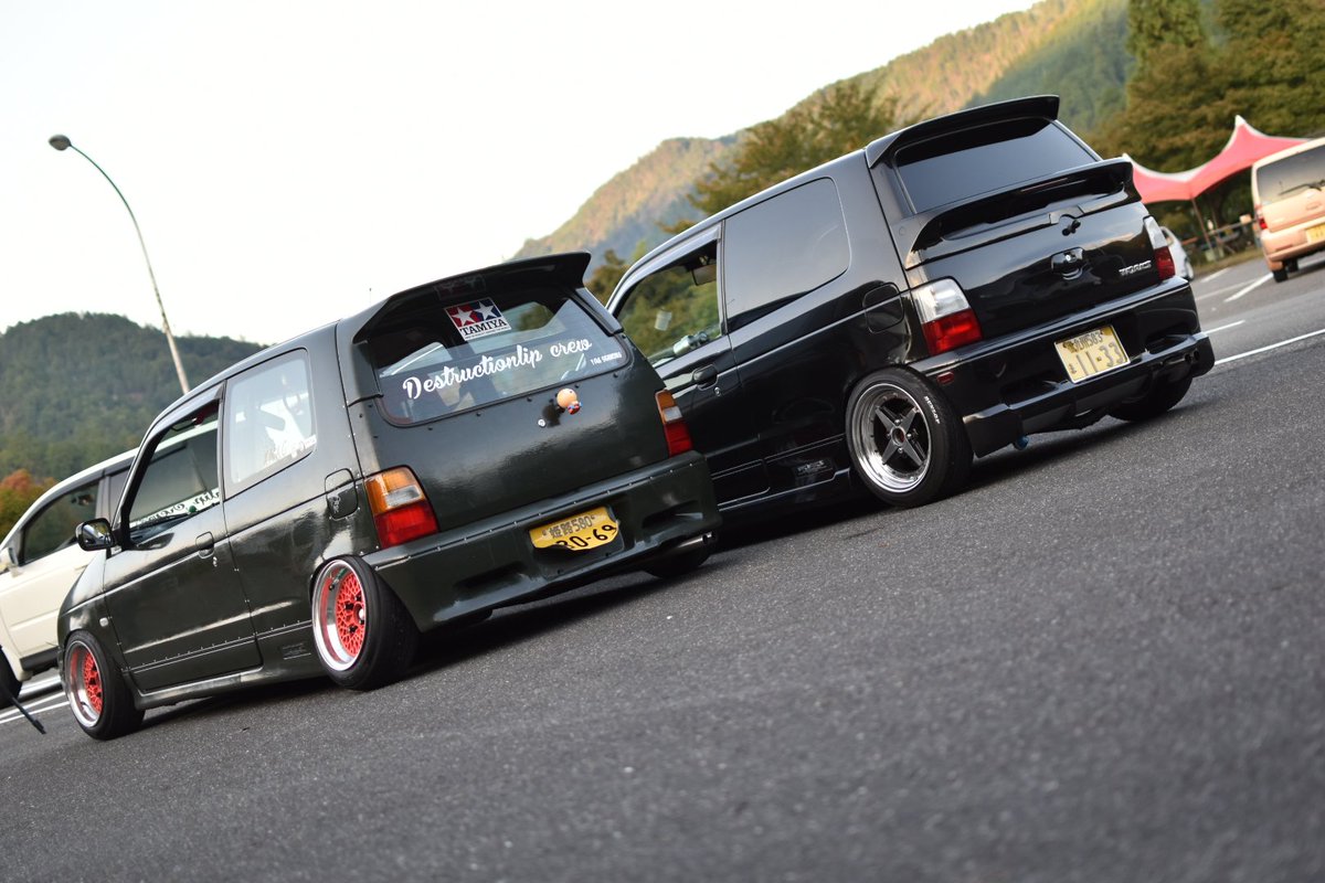 さ い と う 車高短アルトシコかった しかも深緑のほうはペンキでした アルト 京都アルトmt17 T Co Ofzcwrjdxj Twitter