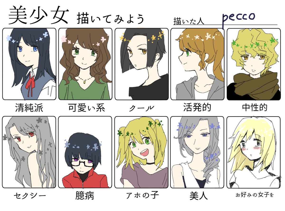 #美少女描いてみよう 楽しかったん!!ペンタブほこりかぶってた。 