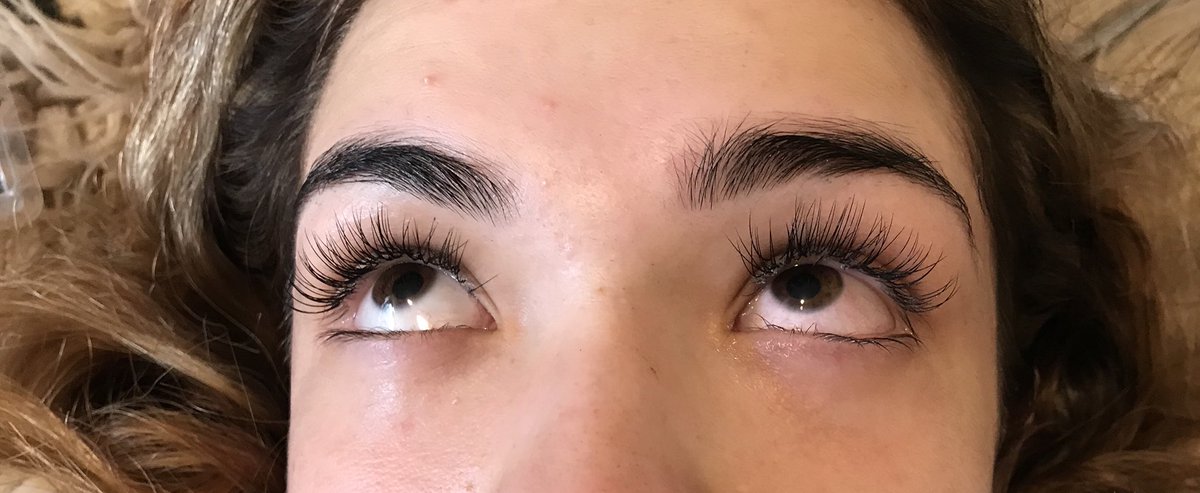 Love these from today 😍full set of semi permanent individual lashes #Manchester #beautician #traineemua #lashextensions #work