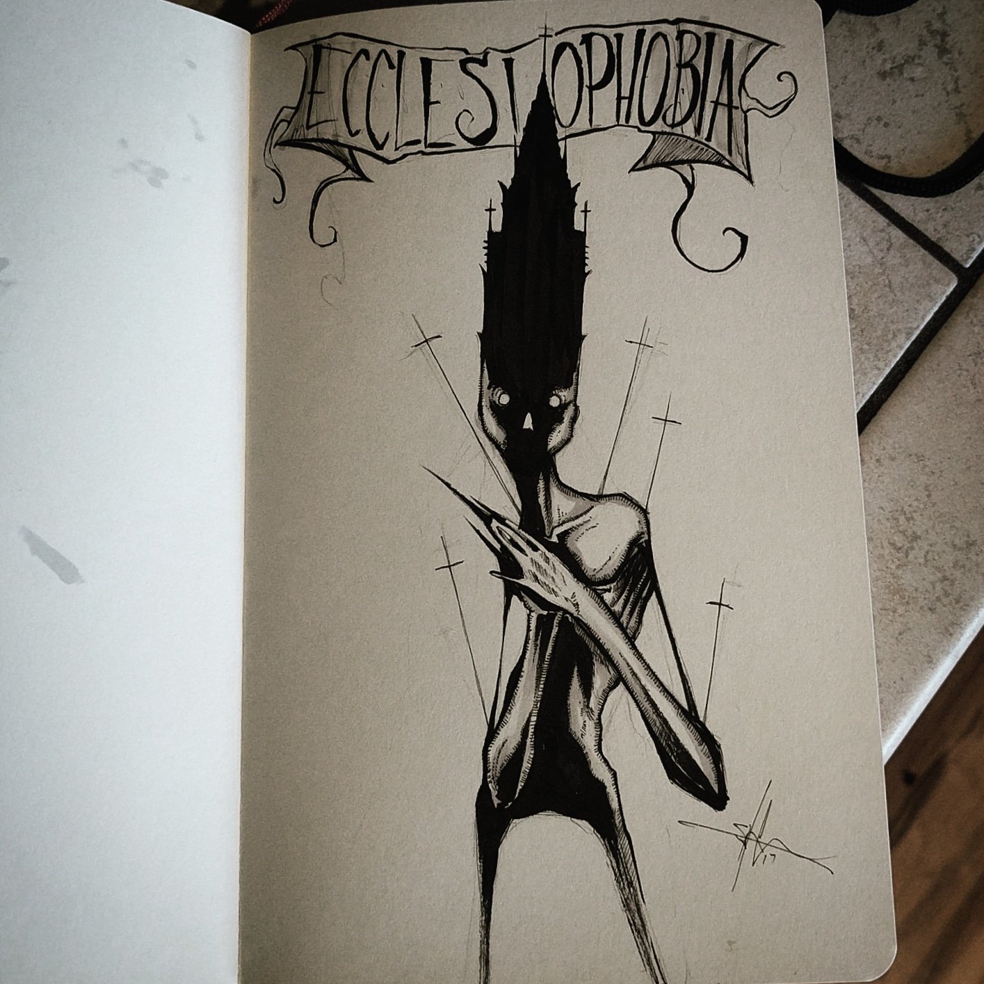 Shawn Coss On Twitter Ecclesiophobia Day 15 Of Inktober 