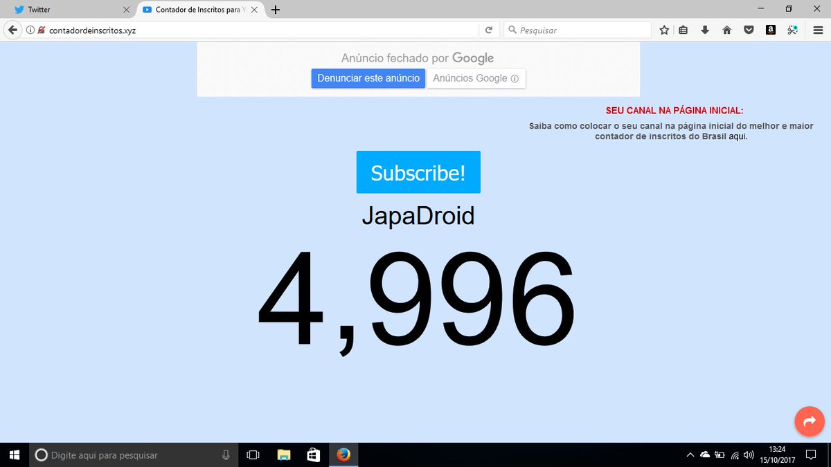 JapaDroid's tweet photo. falta so 4 inscritos para 5k , caraca mto obrigado a todos vcs <3 https://t.co/K1h54GT8ev