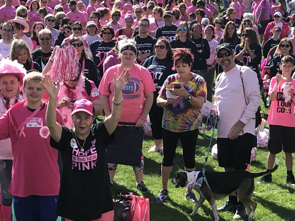 benitazahn's tweet photo. Sea of pink #BreastCancerAwareness #AlbanyStrides @WNYT https://t.co/QVTLrKbXDS