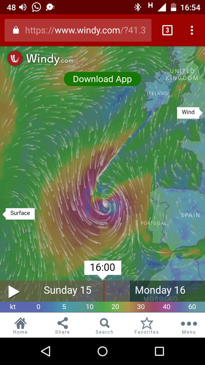Geoseph_Usher's tweet image. Love tracking #Ophelia on windytv.com @windytvcom -live wind maps #geoged #dcugeoged