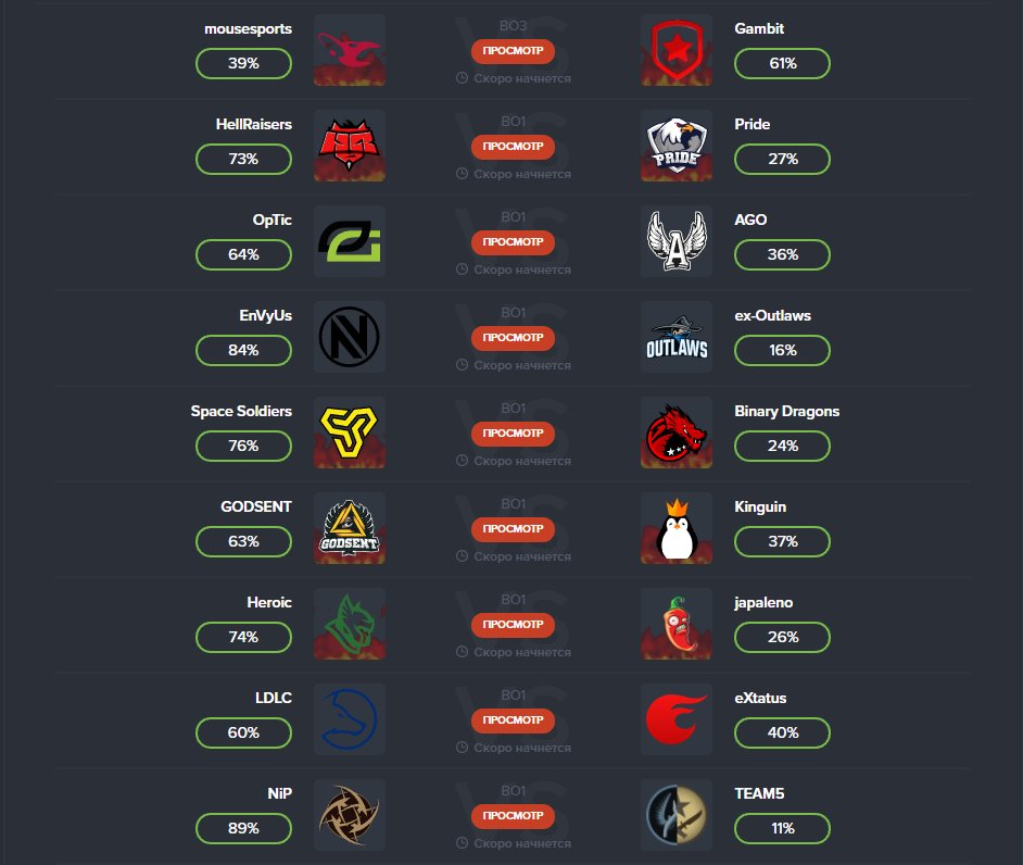 csgopositive's tweet image. Upcoming matches