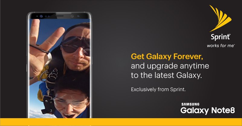 willobeast34811's tweet photo. Make the most of your moments with the Samsung Galaxy Note8, right now for 50% off with Sprint Flex. See store for details! #WorksForMe https://t.co/t5gJzKdc7i