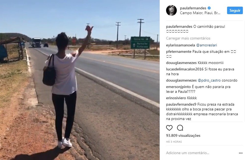 Ônibus de Paula Fernandes quebra e cantora pede carona no Piauí glo.bo/2gGQUar #G1