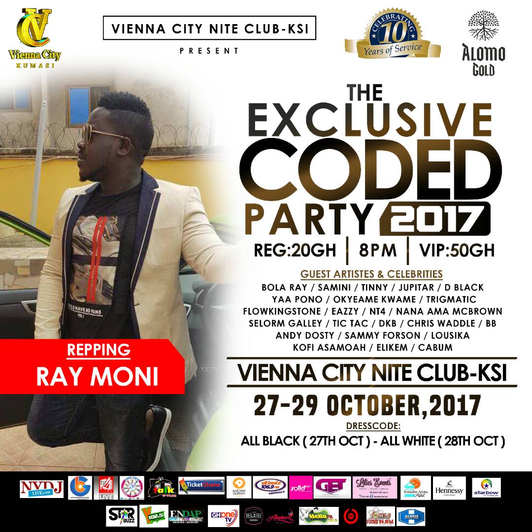 nydjlive's tweet photo. From October 27 - 29, Vienna City - Kumasi will be the home to many from and outside Kumasi. It's the #ExclusiveCodedParty https://t.co/6v6E9i8Xel