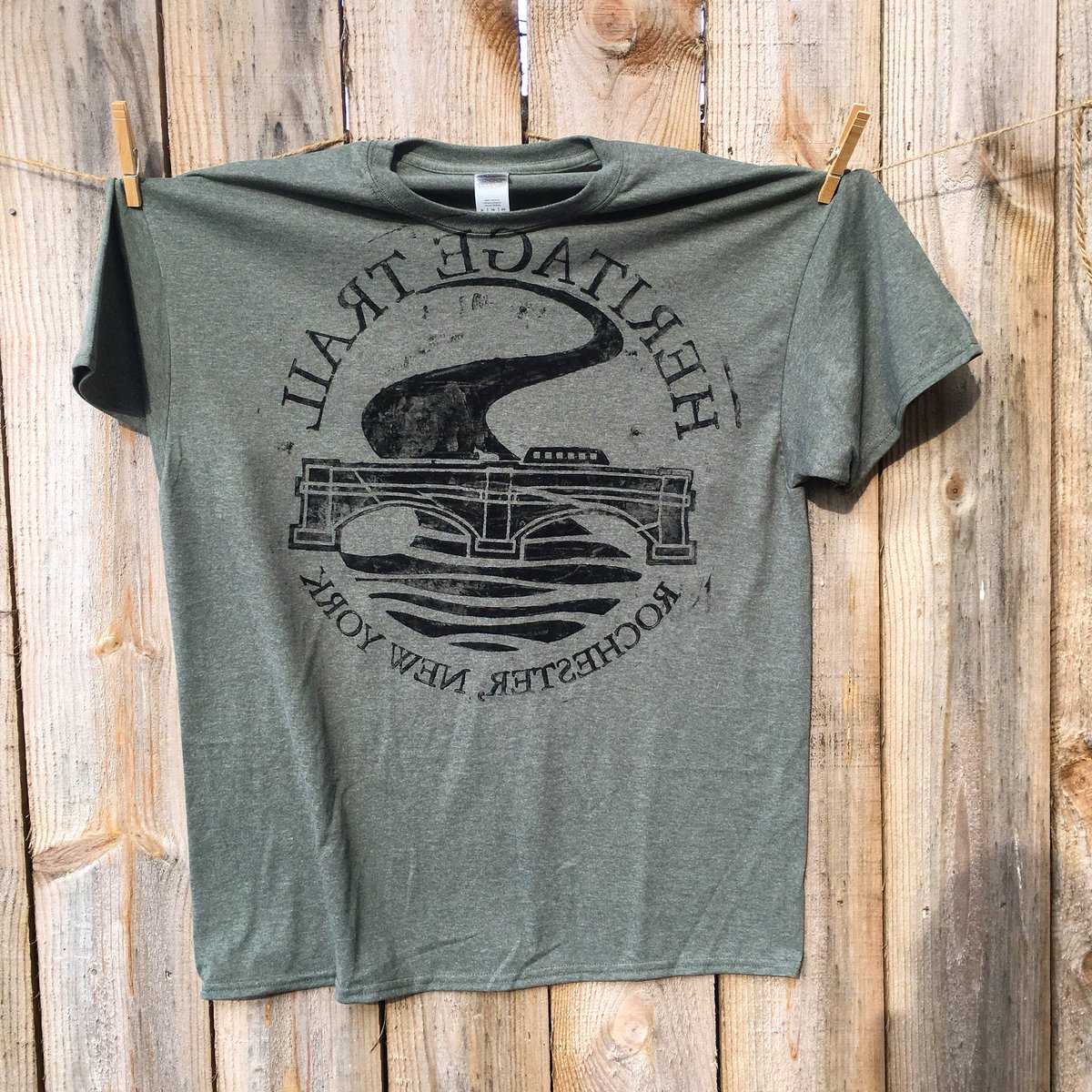 RustBeltRoc's tweet photo. New Design! Heritage Trail Rochester #roctees https://t.co/zfWbBqosDh