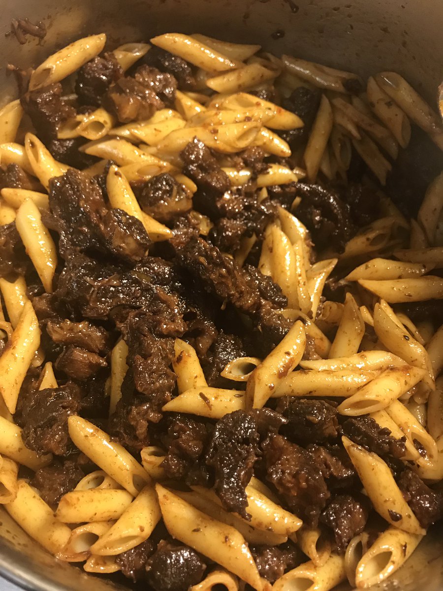 mike_reid38's tweet image. Oxtail penne pasta