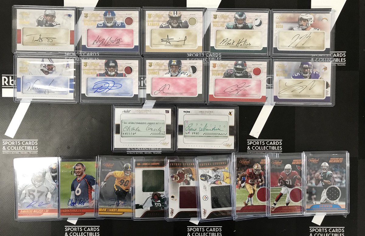 RbiCru7's tweet photo. @PaniniAmerica #CertifiedCuts from the 3 row box we bought, all will be ready for @afterthegameink #cardshow Oct 20-22 @DandRSportscard https://t.co/ZiUdJuwuje