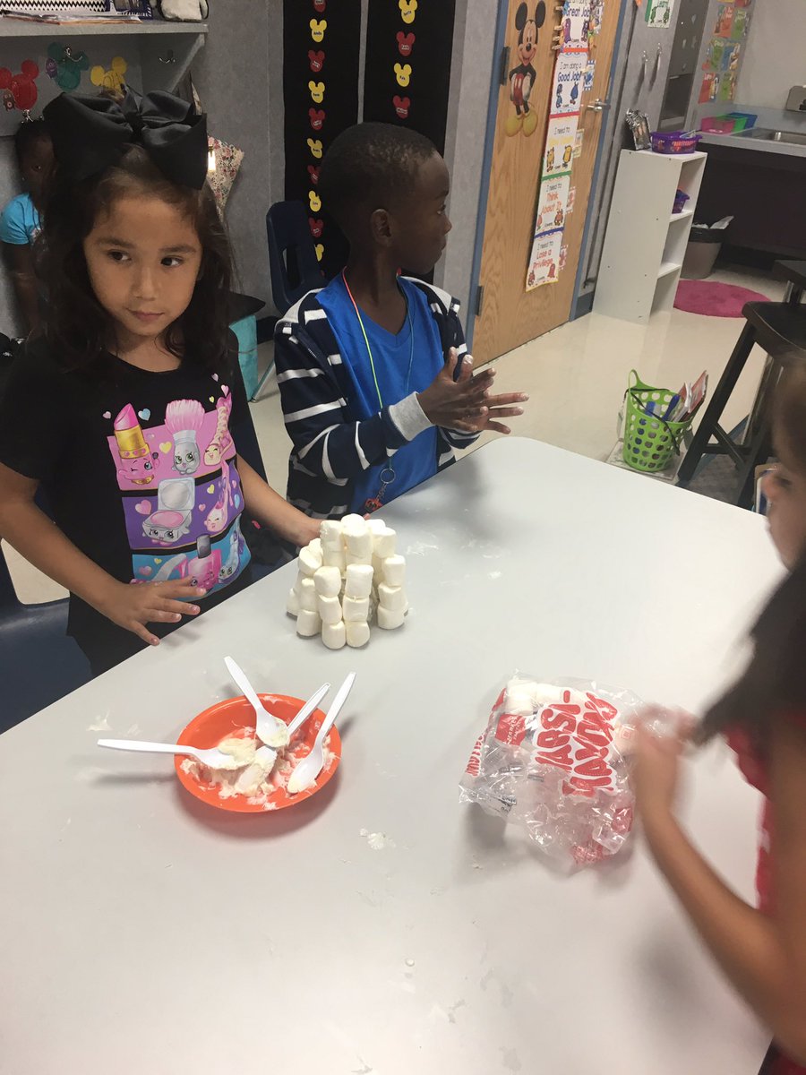sweetn1st's tweet photo. STEMChallenge Friday! Making a plan to build an igloo out of marshmallows! #gentryproud https://t.co/gtCvRiXohx