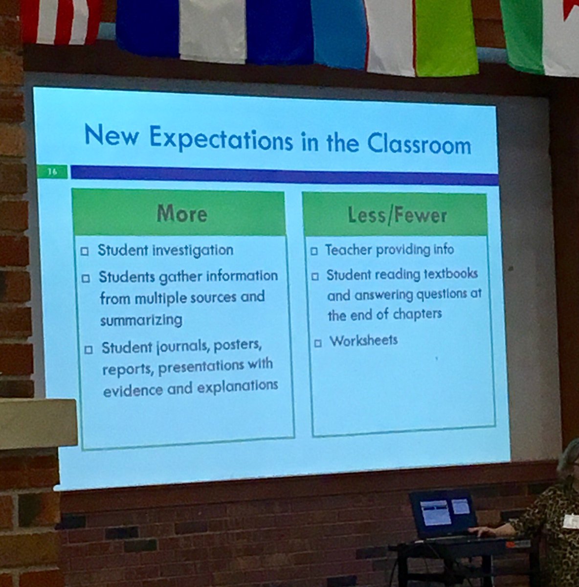 OHS_ShawnBrown's tweet photo. Which side will prepare students for their futures? Our job is to make this happen and it starts in the classroom! #STOM2017 https://t.co/RLm49HDWwm