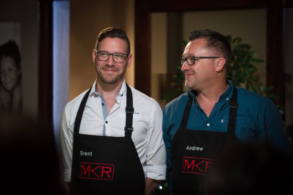 BrentLindeque's tweet photo. #KitchenHQ here we come!!!! So excited to be next to this guy on this crazy amazing #MKRSA adventure. https://t.co/9c4bGeJtyA