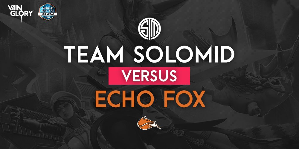 TSM's tweet photo. #TSMVG is ready to run the gauntlet at the #VaingloryMobileMasters. We're taking on Echo Fox first on https://t.co/xBjQqx3Ujh https://t.co/x1yDUswiyY
