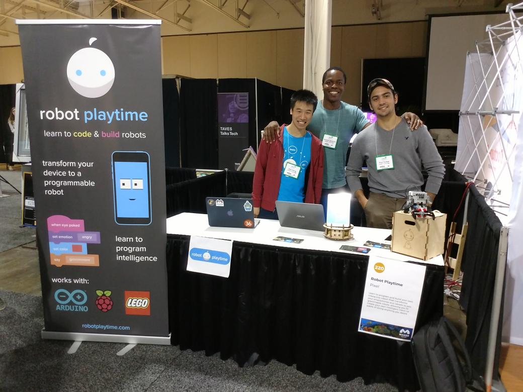We're at <a href="/taveshow/">taveshow</a>! Running a workshop later today 3:30-5pm. #robotics #stem #education #learntocode #TAVES2017