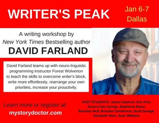 alleypat's tweet photo. I'm excited! @davidfarland coming to #Dallas for #writingworkshop Jan 6-7 #DFW #DFWStuff #writing #fiction https://t.co/eFX3aovV1q https://t.co/IEXtgPrGdF