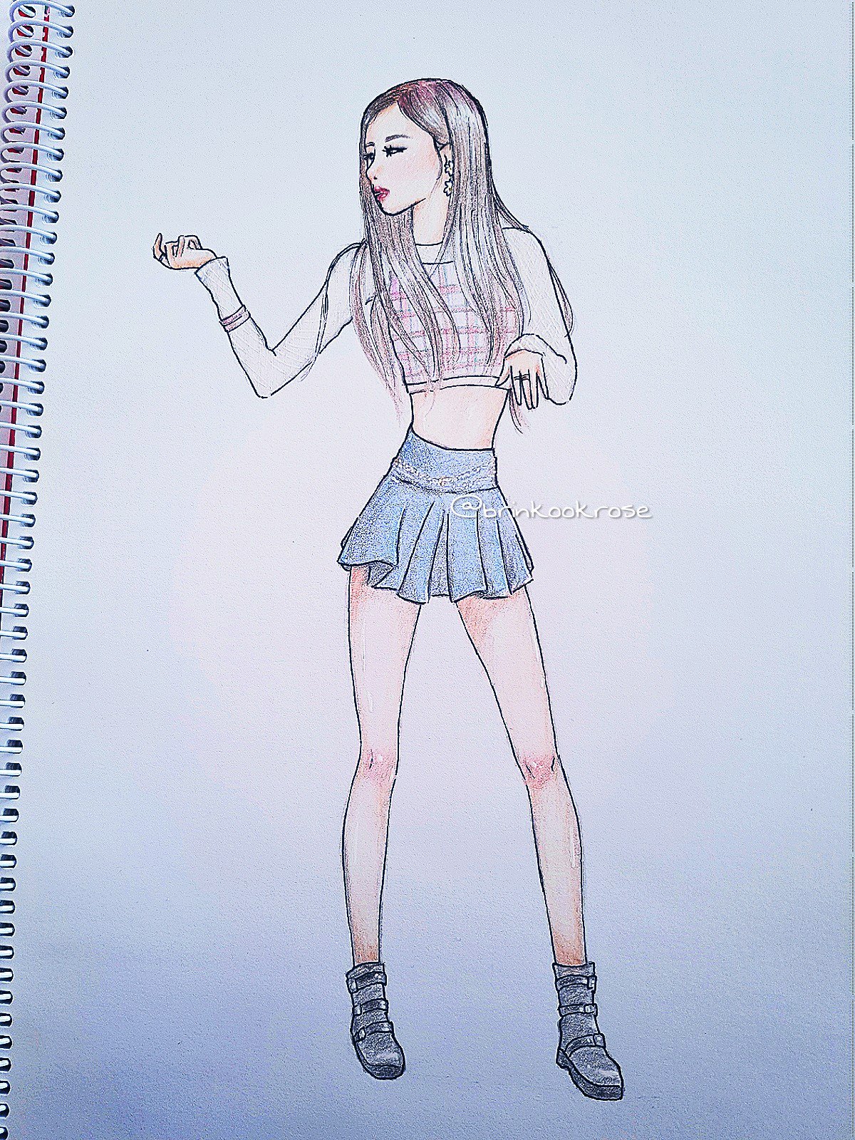 Как нарисовать лису из блэкпинк карандашом поэтапно