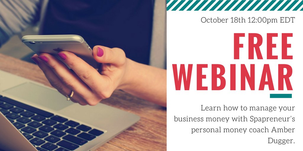 spapreneur's tweet photo. #FREEWebinar! Hear #Financial and #wellness expert @profitwithamber tell all... keep #stress down and #money up!  https://t.co/KreTD89J4T https://t.co/eHTPuYs1Gy