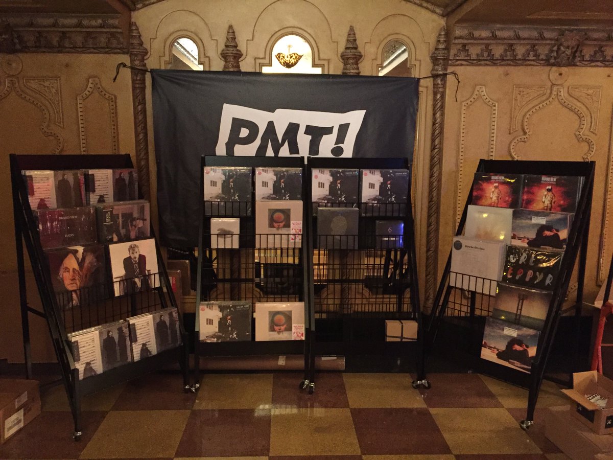 The travelling PMT store will be at each night of <a href="/brandnewrock/">Brand New</a>'s US tour. New @KevinDevineTwit LP for sale alongside Science Fiction!