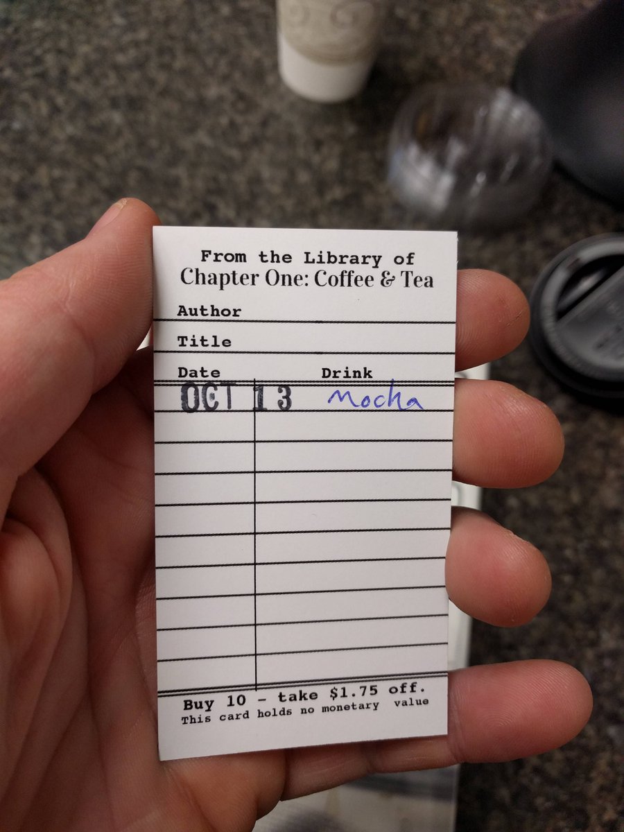 NationalTeaSoc's tweet photo. "Our library has a new coffee shop inside. These are the frequent buyer cards." - submitted by a member from r/mildlyinteresting #reddit https://t.co/ILRJexqIhb