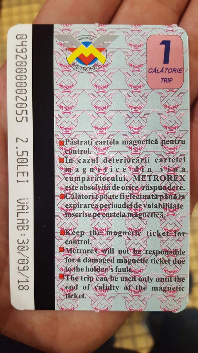 mihaivoiculescu's tweet image. cartela cu o călătorie de la #metrorex