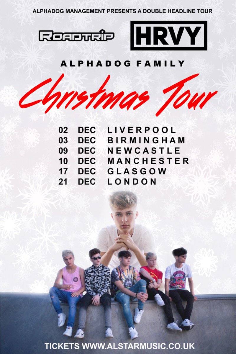 Alphadog Family Double Bill <a href="/HRVY/">hrvy</a> <a href="/RoadTripTV/">RoadTrip</a> Christmas tour on sale this Friday 7pm
alstarmusic.co.uk RT