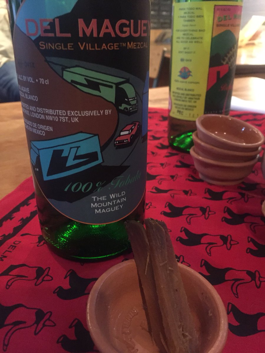 MezcalJon's tweet photo. Last month #GarageStigi @DelMagueyMezcal at #Superbricks #Mezcal #BricklaneLovesMezcal #MezcalSampling @AmathusDrinks https://t.co/yhWzmBuI0I