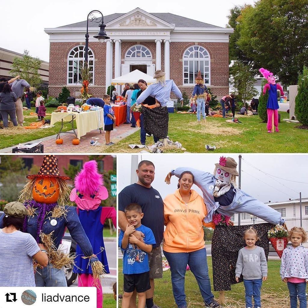 pmlib's tweet photo. #Scarecrow making taking place on the front lawn of the #Carnegie Library in #PatchogueVillage today. 
#pmlib #pmlibReads #teencenter #carn… https://t.co/LtLlIbwCfx