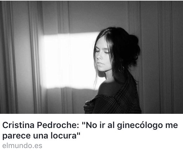 Cristina Pedroche:"No ir al ginecólogo me parece una locura"

Como abanderada de la campaña #PuedoSerYo contra el cáncer de mama, nos lanza un mensaje claro de concienciación sobre la importancia de la prevención.
"...aunque sientas miedo no hay que mirar a otro lado"
#ClínicaBau
