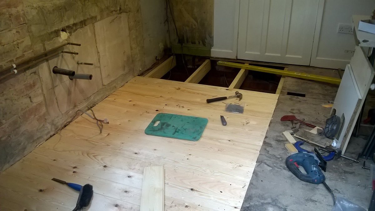 HamiltonBuilder's tweet image. Current floor job. #kitchen #builder