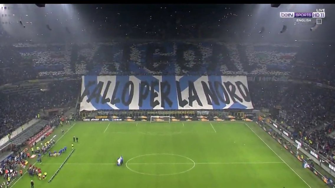 TourDuFootball's tweet photo. La Curva Nord pour le derby de Milan ! https://t.co/QlRMIhRY94
