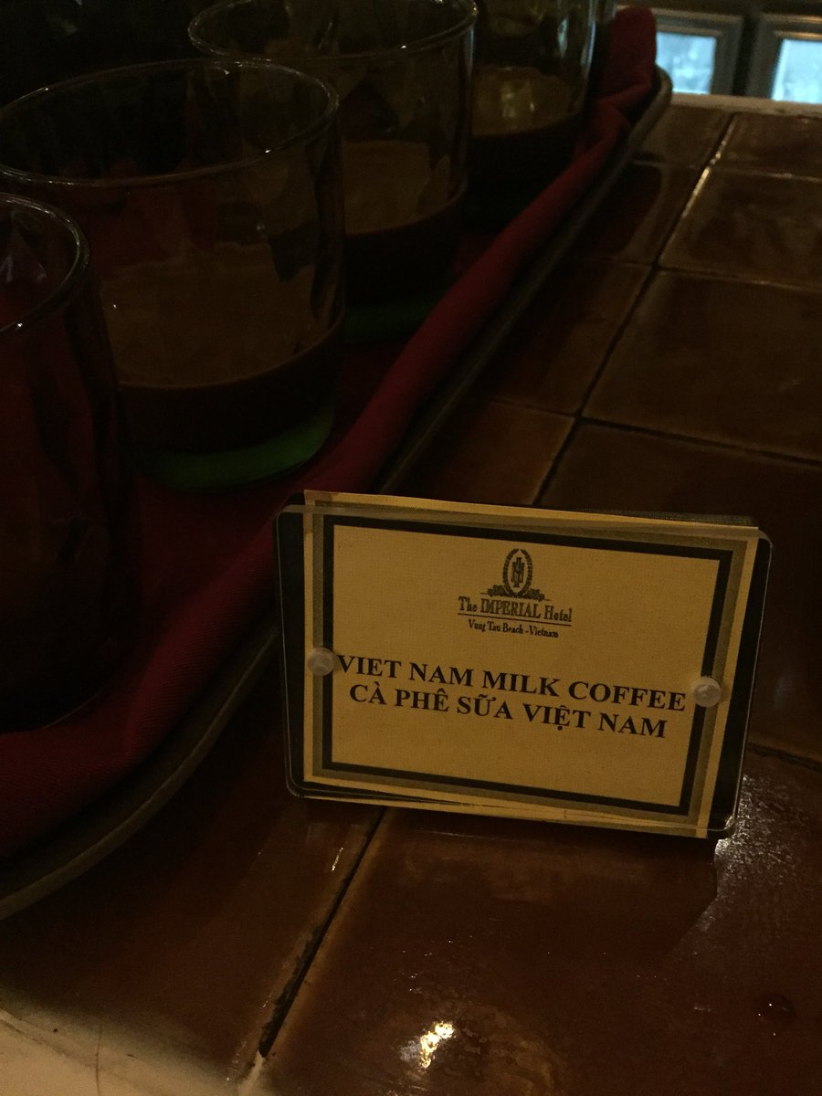 Vietnam’s answer to struggling with an 11 hour time difference...this coffee is strong like espresso with sweet milk #LifeSaver