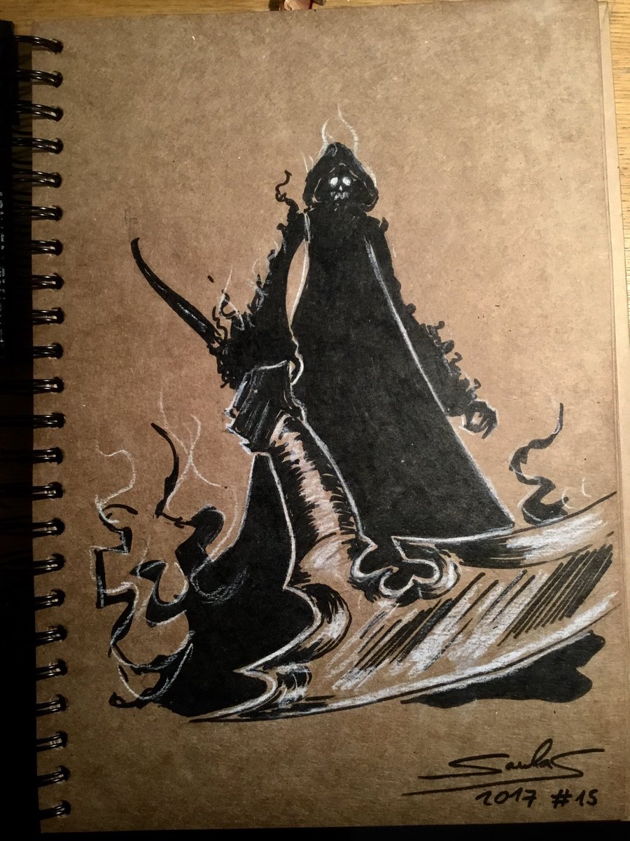 saschartvienna's tweet photo. #Inktober #inktober2017 #inktober2017day15 #inktoberday15 #Mysterious #death #GrimReaper @inktober https://t.co/AEN940PjDd