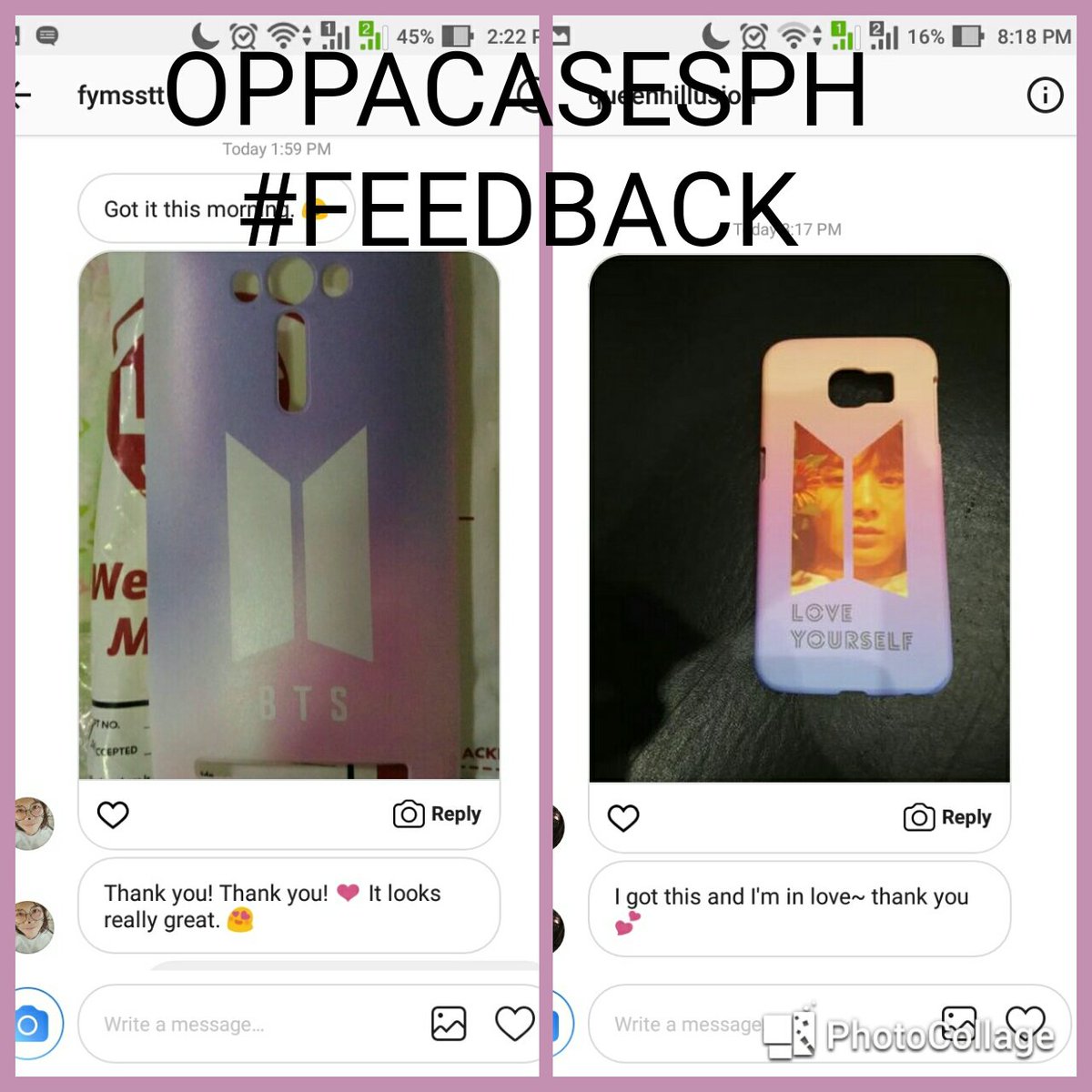 SeoulCasePH's tweet photo. Feedback. Free shipping for 5 cases and above! #phonecaseph #kpopphonecaseph #bts #wannaone #leejongsuk #kdramacaseph #kpopcases https://t.co/3H4mFxh5h9