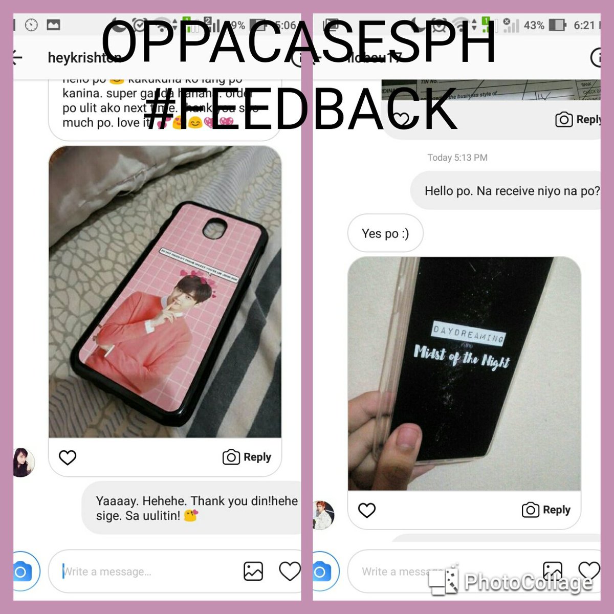 SeoulCasePH's tweet photo. Feedback. Free shipping for 5 cases and above! #phonecaseph #kpopphonecaseph #bts #wannaone #leejongsuk #kdramacaseph #kpopcases https://t.co/3H4mFxh5h9