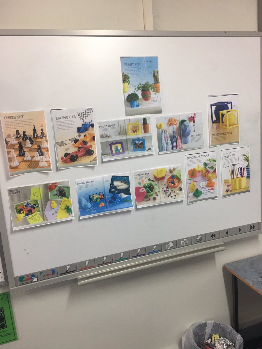 Makerspace_SPA's tweet photo. Today our Gr 4s have begun completing a #SCAMPER thinking outside the box to design products using our 3D printer. https://t.co/x3m9sApbPK