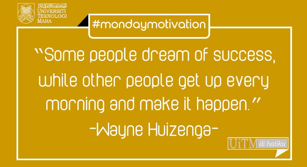 uitmofficial's tweet photo. #mondaymotivation #UiTMdihatiku #UiTMified #TogetherWeCanDoIt https://t.co/CeUoF1rSaT
