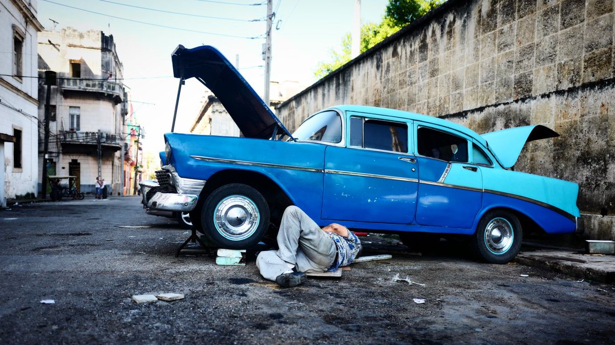 AllSteelInc's tweet photo. In Havana, Cuban mechanics are restoring the American classic car legacy
https://t.co/5xWxV1ErDZ https://t.co/x16cbVNPDA